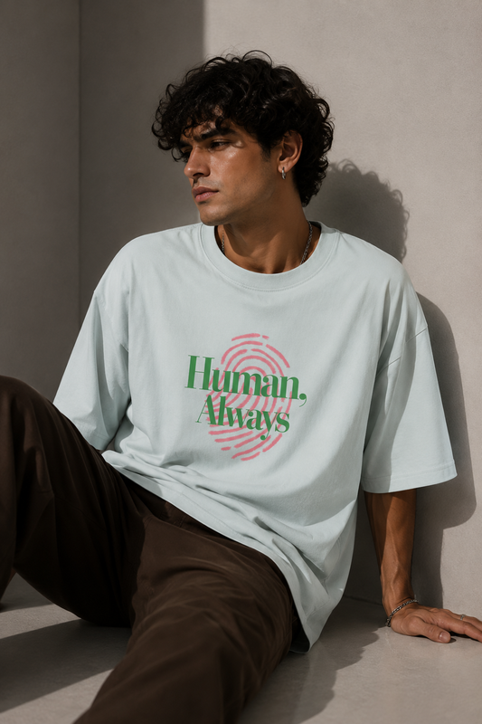 Human Tee - light green