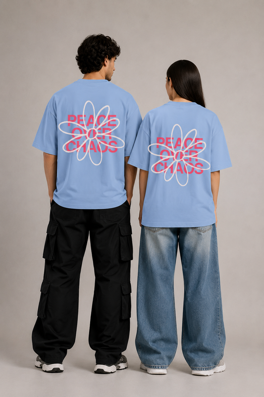 Peace Tee - Sky Blue