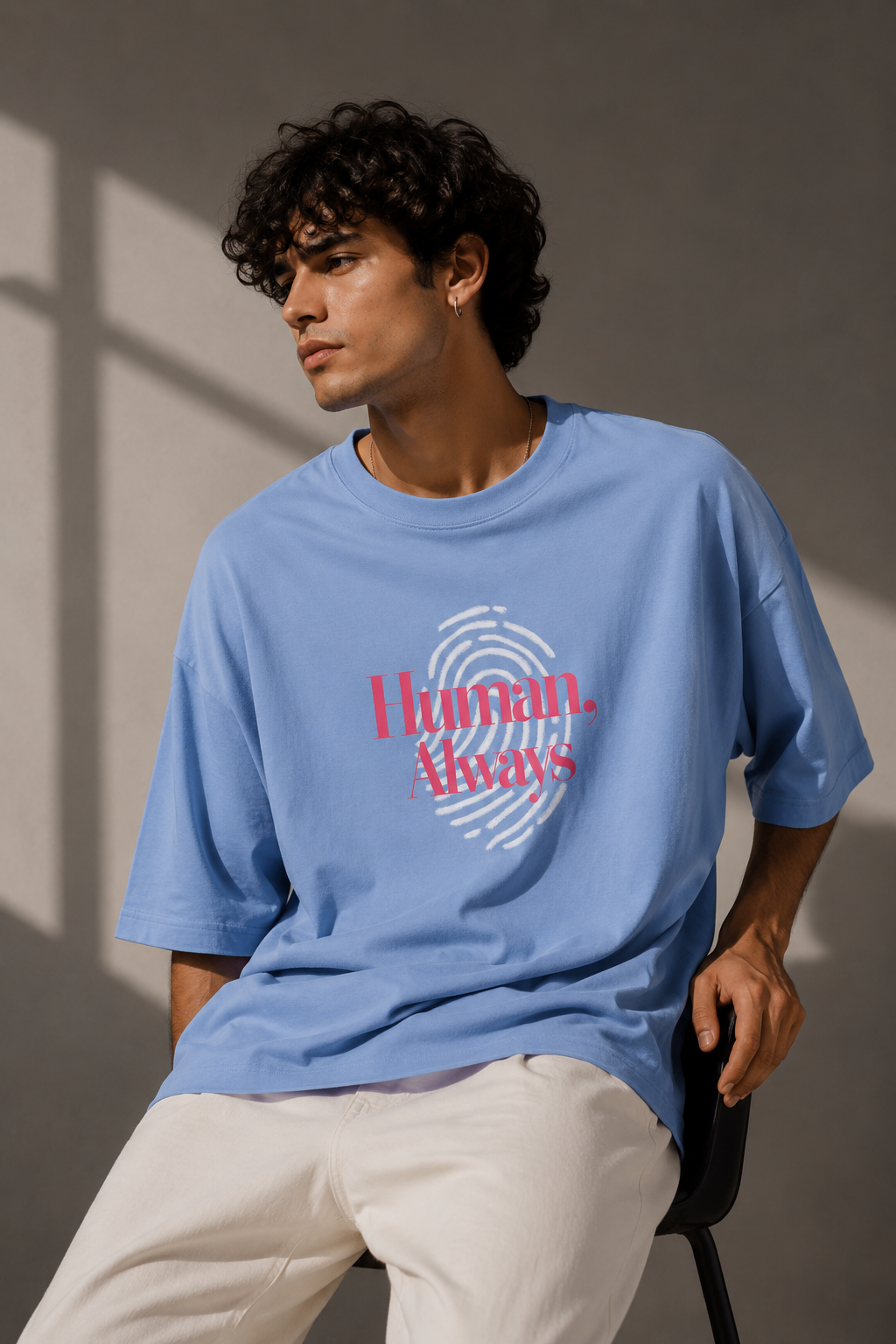 Human Tee - sky blue