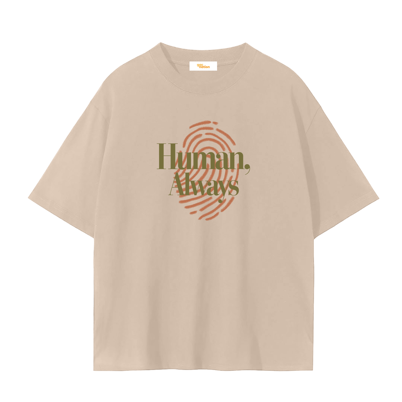 Human Tee - camel