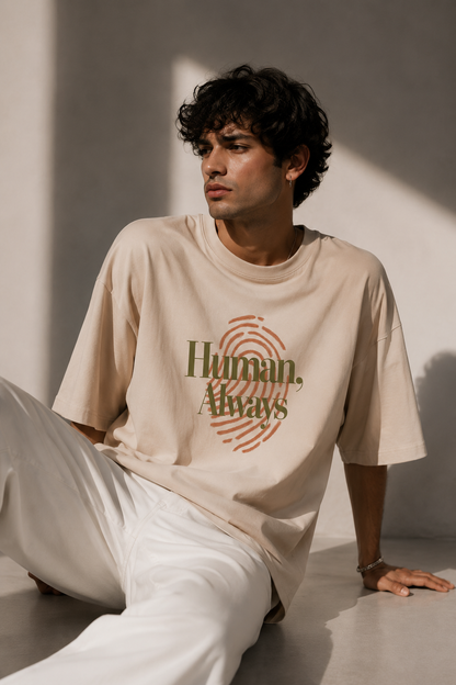 Human Tee - camel
