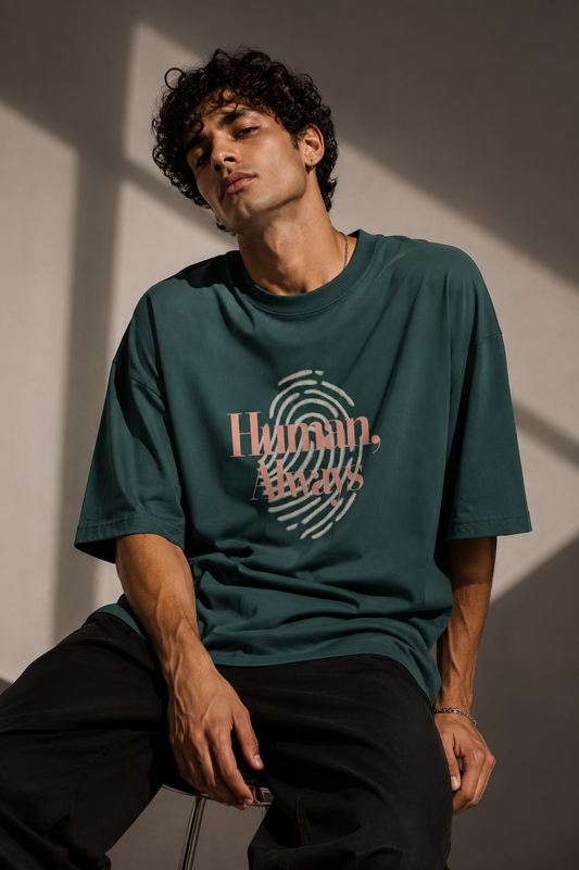 Human Tee - dark green
