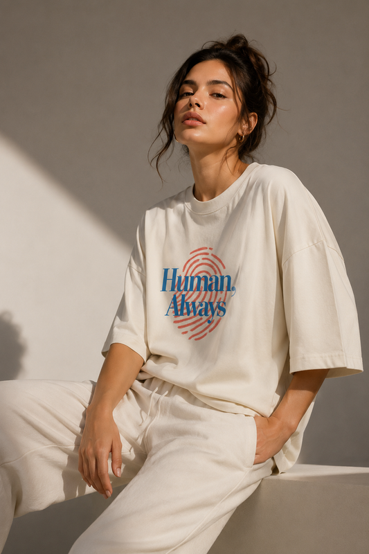 Human Tee - mild apricot