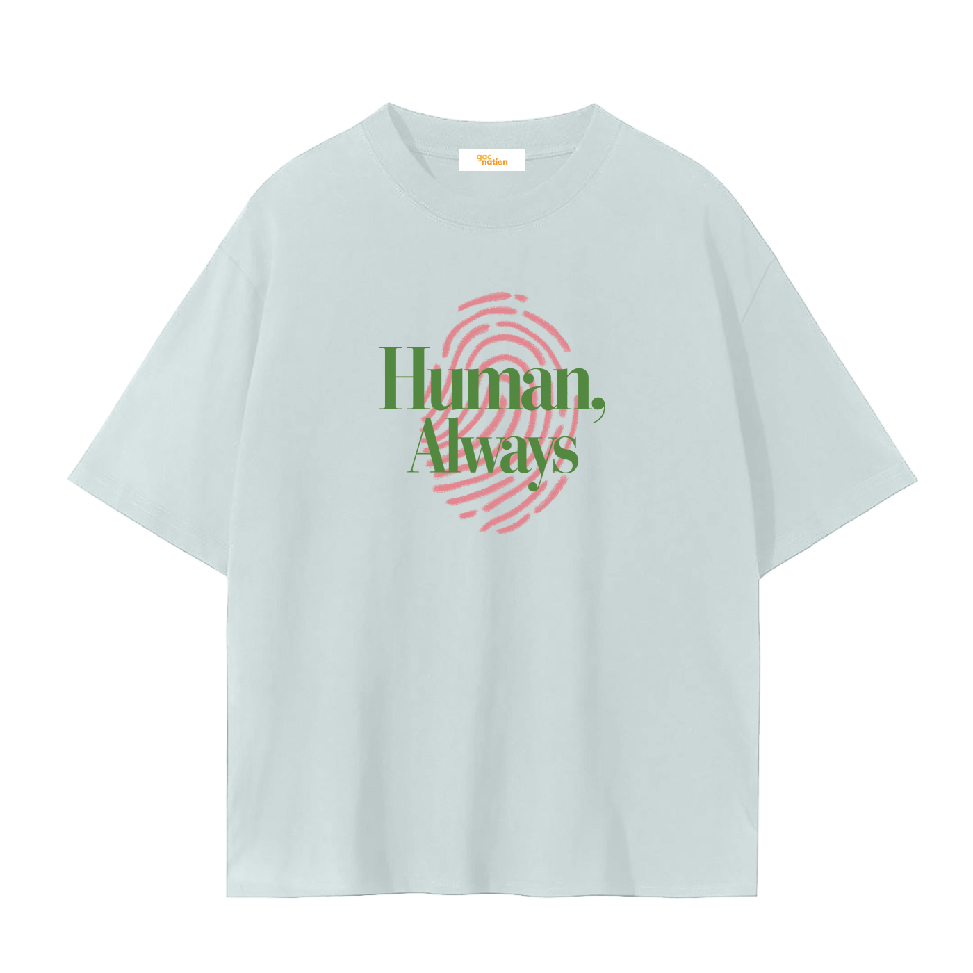 Human Tee - light green