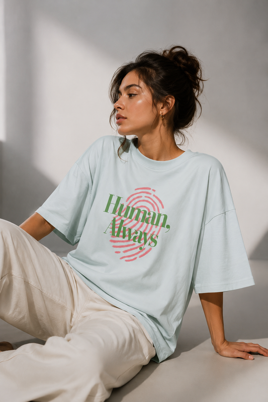 Human Tee - light green