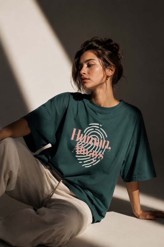 Human Tee - dark green