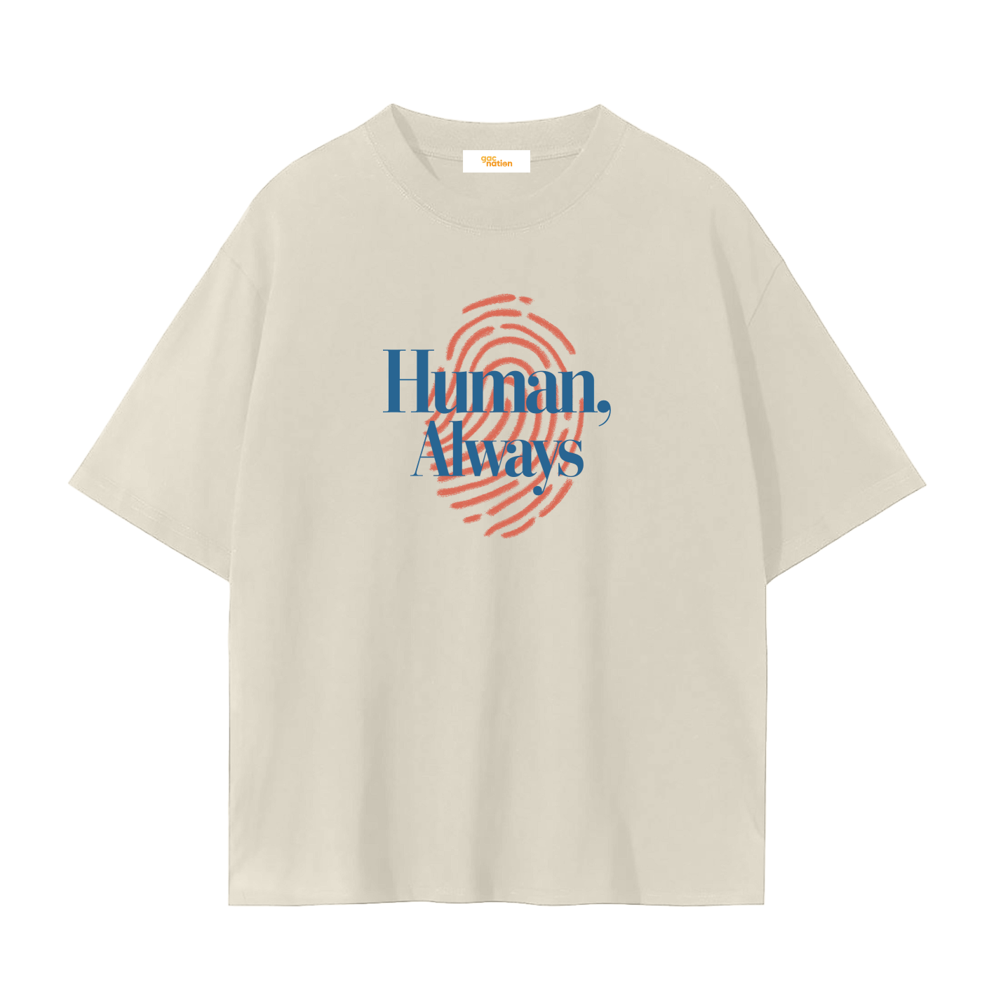 Human Tee - mild apricot