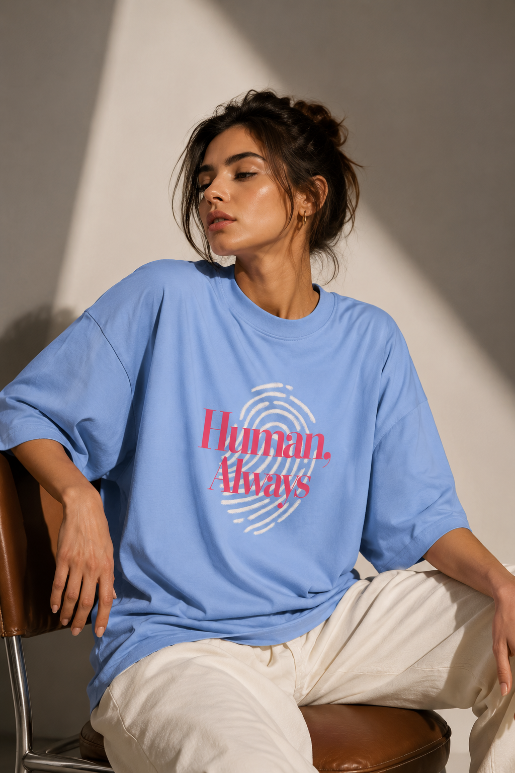 Human Tee - sky blue