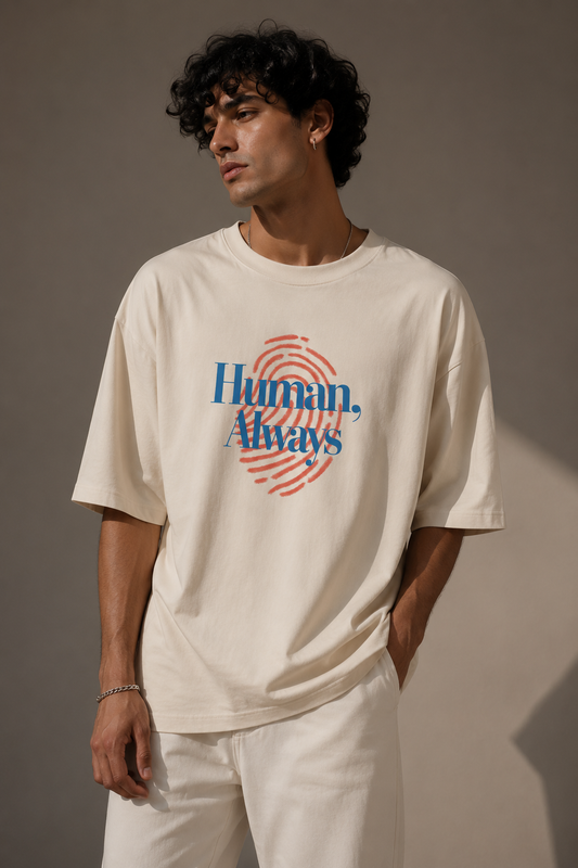 Human Tee - mild apricot