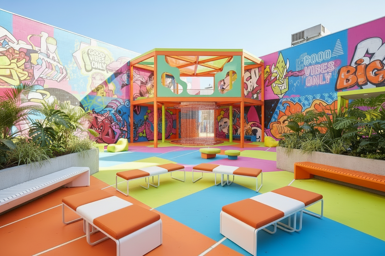 change chairs/ bean bags colors to orange and white