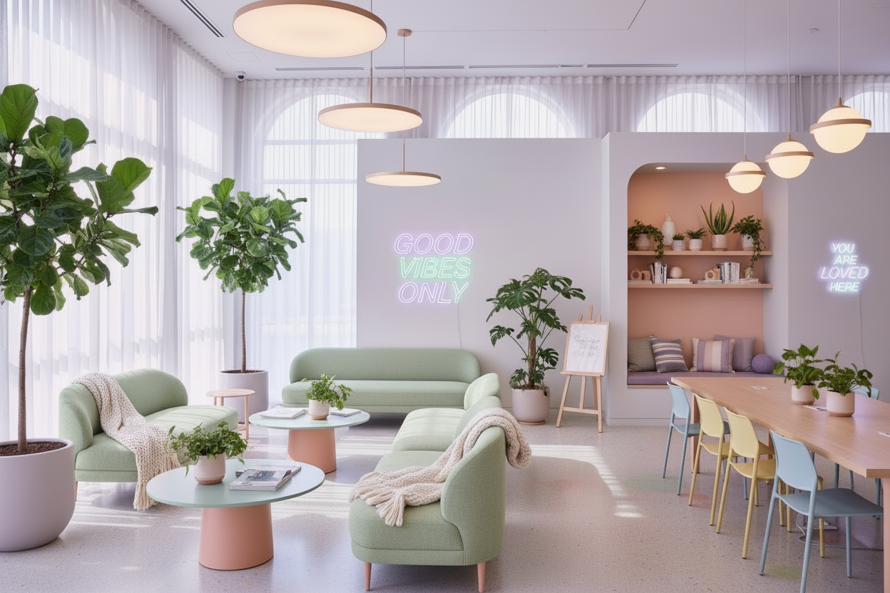 change colors to light sage green instead of lavender in this image